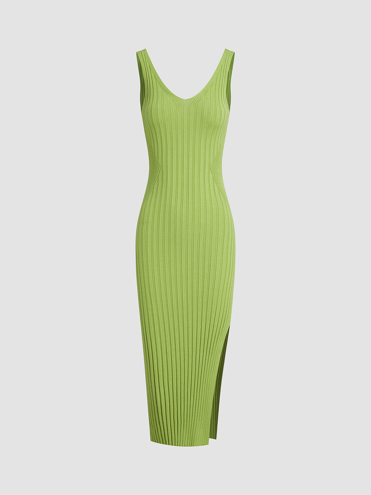 Early Spring Bodycon Slit Sweater Dress