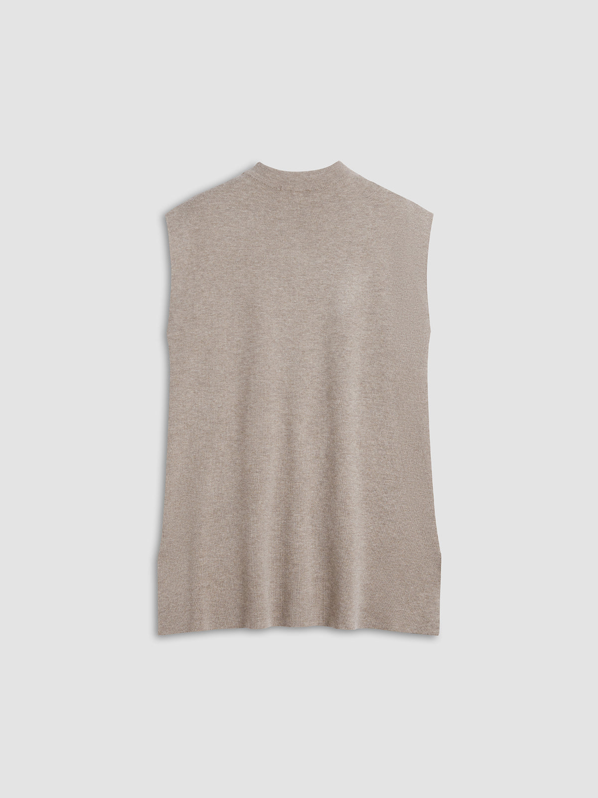 Leisurely Stand Collar Knit Tank Top