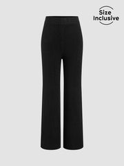 Solid Rib Knit Pants