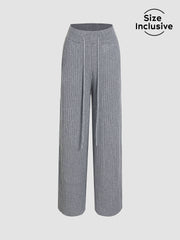 Drawstring Solid Sweater Pants