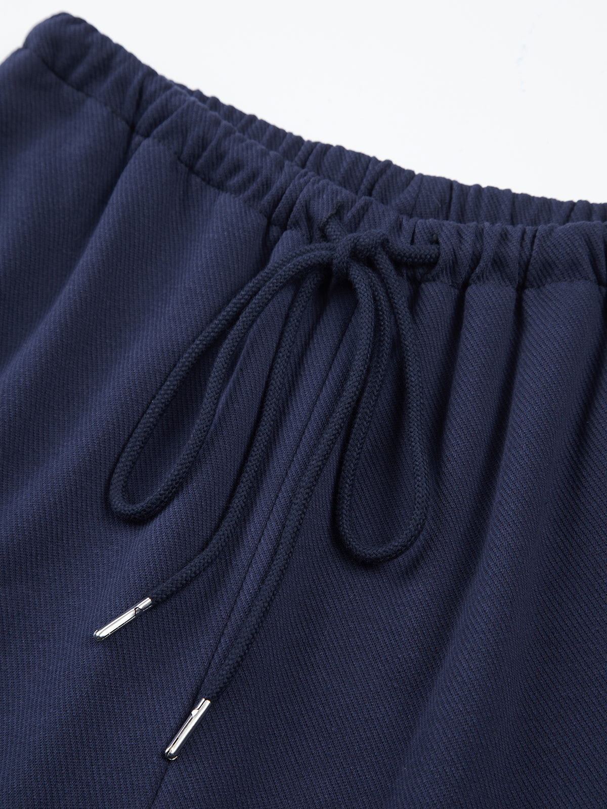 Navy Blue Drawstring Baggy Wide Leg Pants