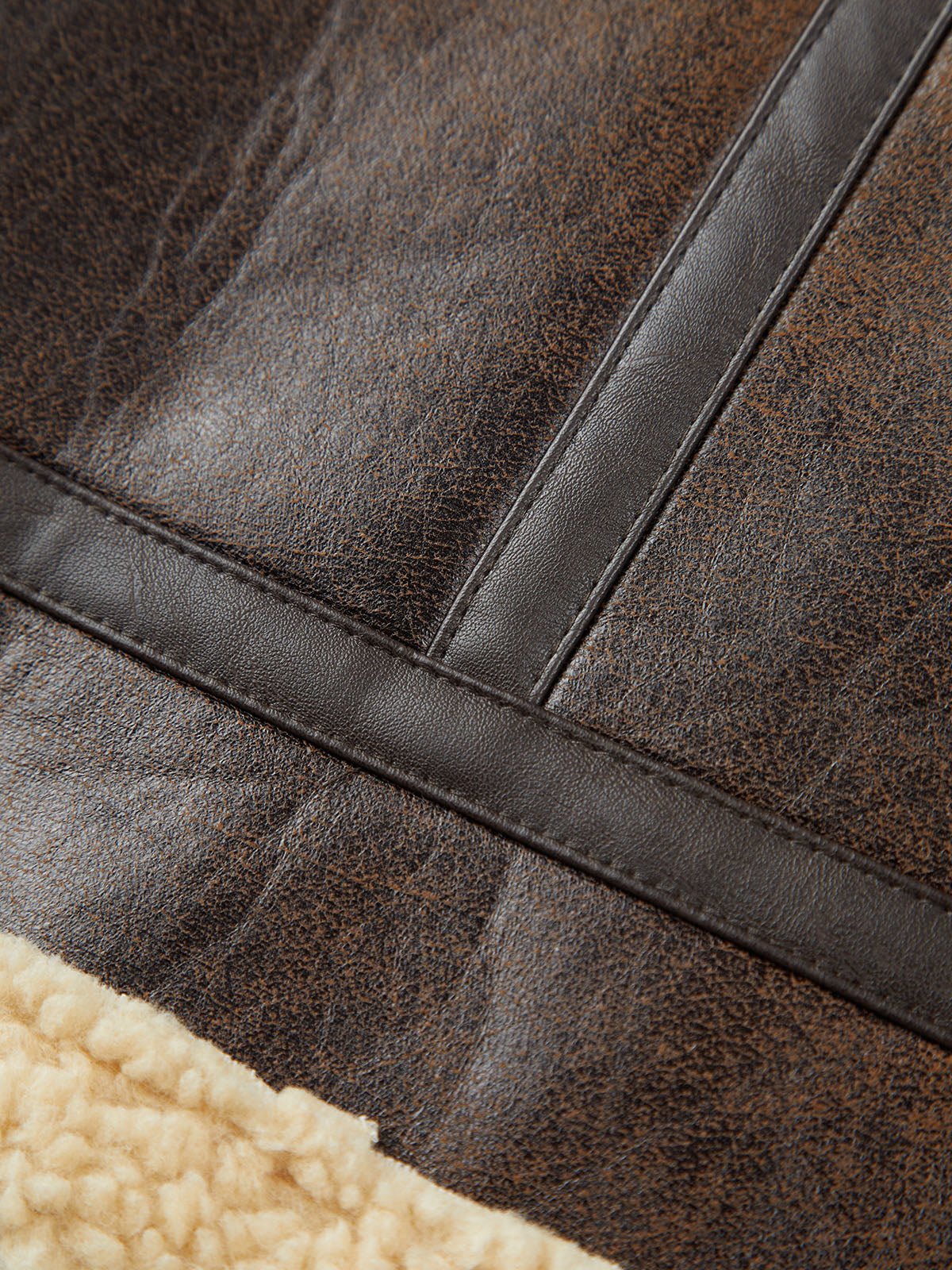 Leisurely Shearling Leather Flight Jacket