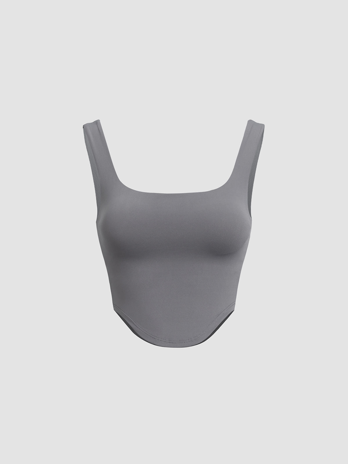 Square Neck Padded Crop Top