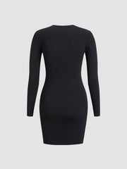 Front Cross Knit Midi Dress