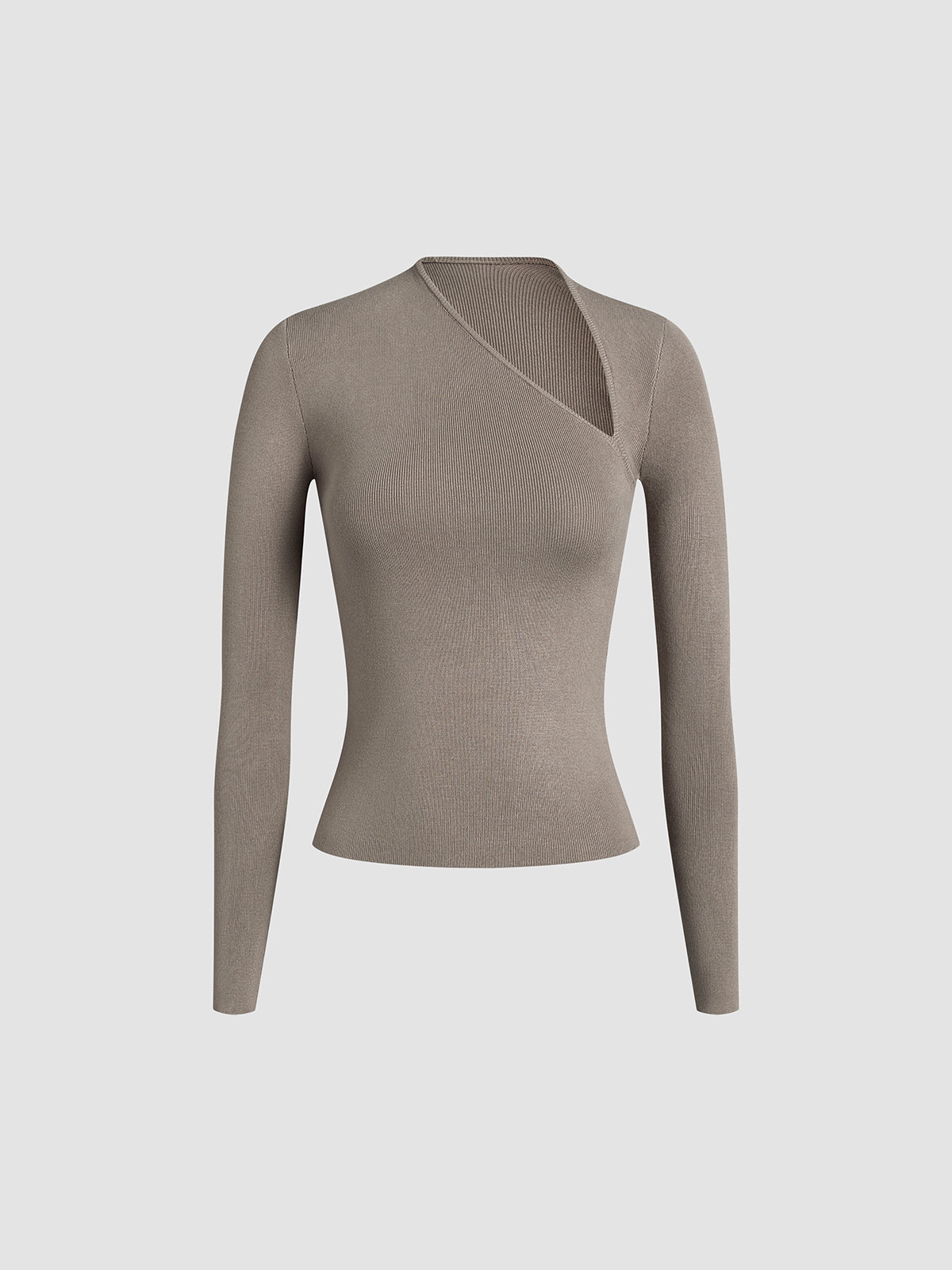 Asymmetrica V-Neck Long Sleeve Shirt