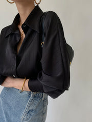 Charlotte Oversized Button Up Collared Shirt