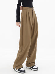 Fitted Baggy Wide Leg Pants