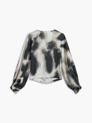 Tie Dye Cowl Neck Long Sleeve Oversized Shirt