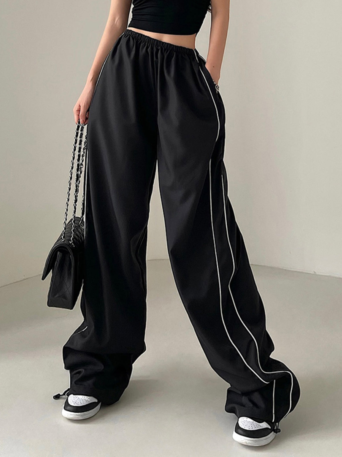 Leisure Baggy Drawstring Parachute Pants – Chicwild