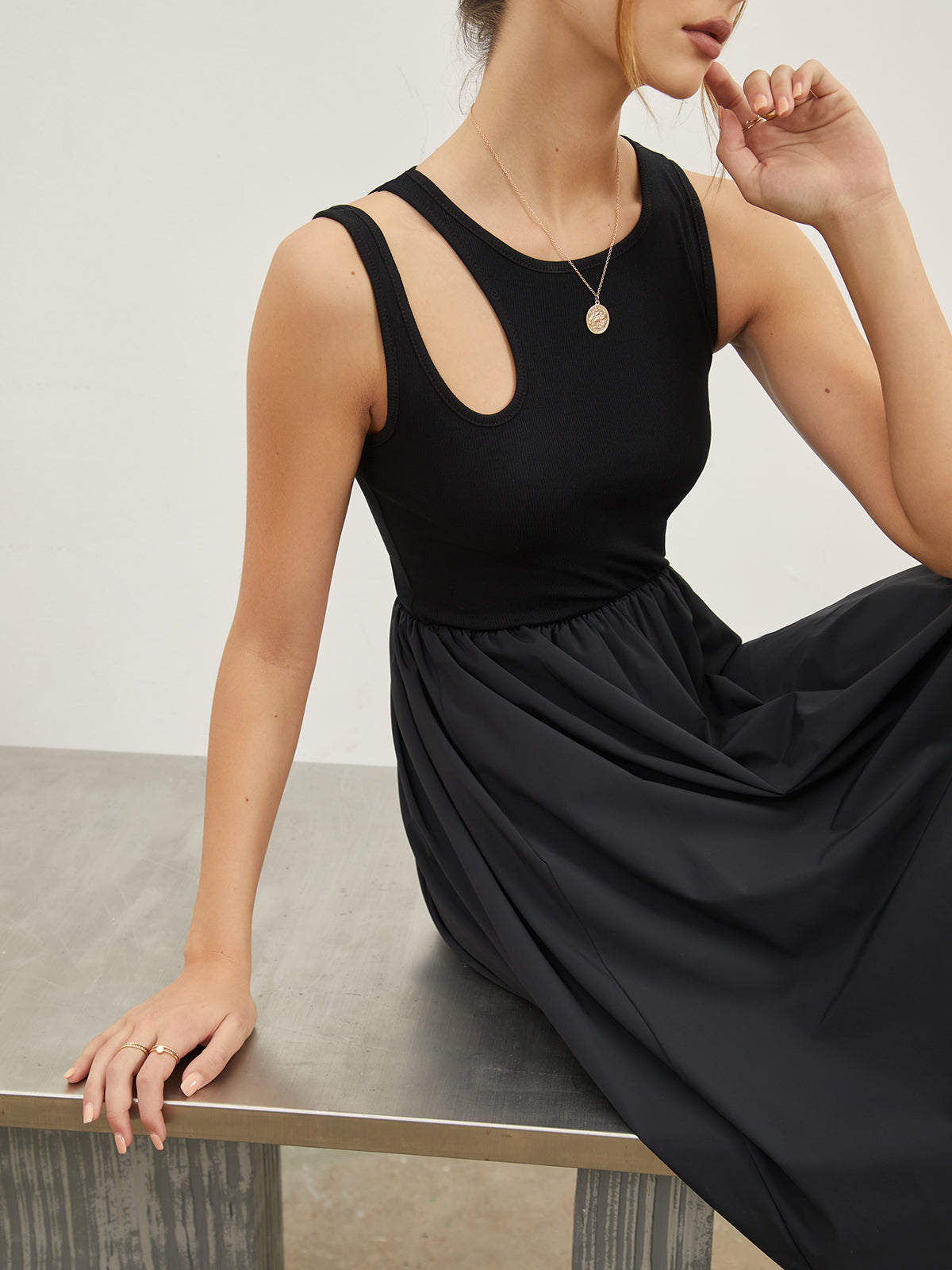 Cutout Long Tank Dress