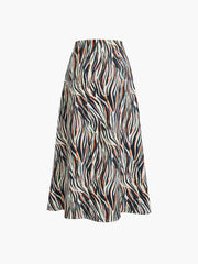 Plisse Zebra Print Skirt