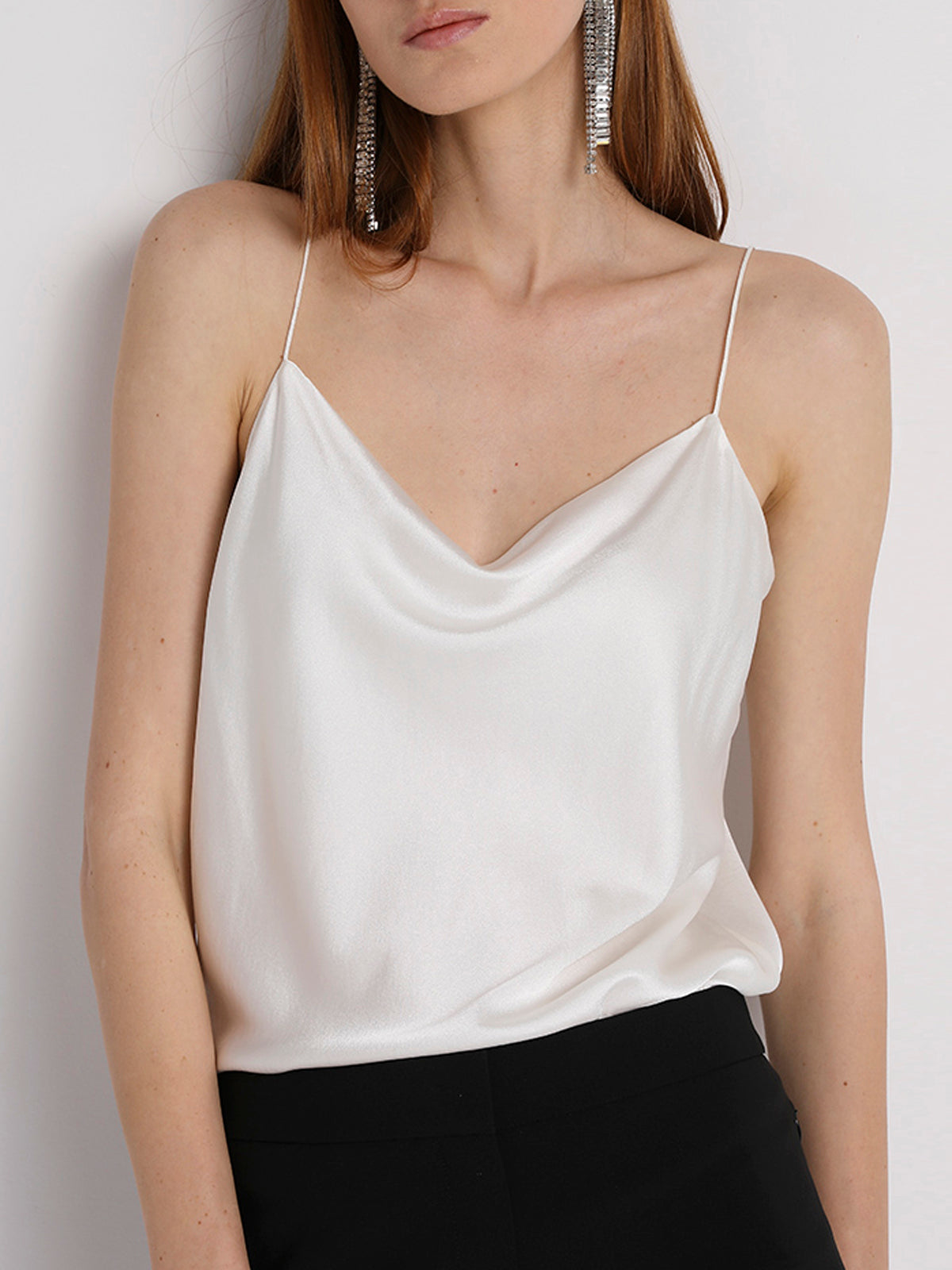 Leisure Cowl Neck Satin Cami Top Chicwild Leisure Cowl Neck Satin Cami Top Chicwild