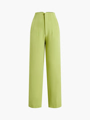 Hight Waisted Straight Leg Ankle Pants