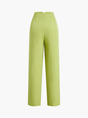 Hight Waisted Straight Leg Ankle Pants