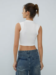 Basic Cap Sleeve Crop Top