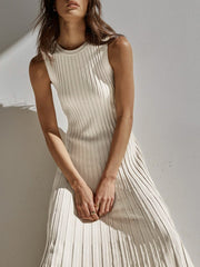 Camille Knit Pleat Maxi Dress