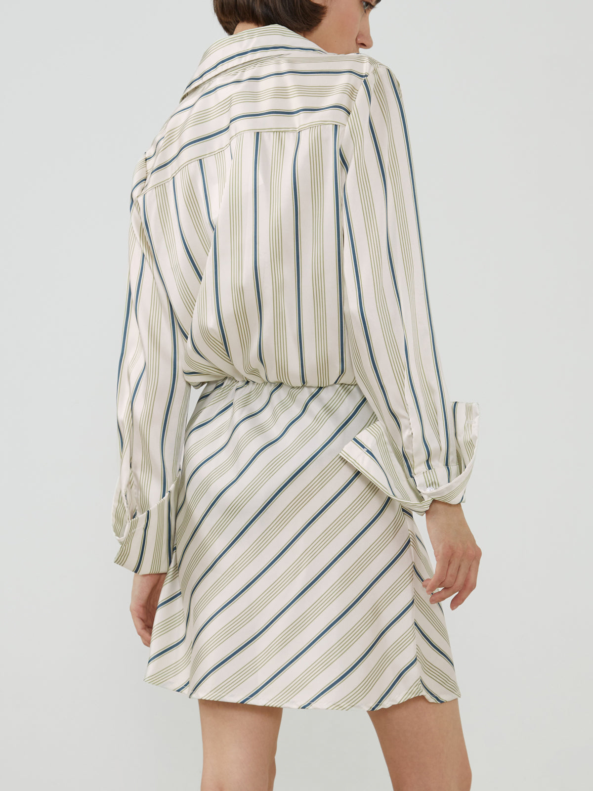 Pinstripe Shirt Dress