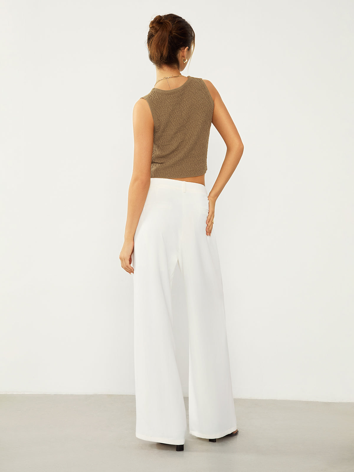 Leisure Textured Crop Tank Top