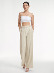 High Waisted Relaxed Fit Wide Leg Dress Pants