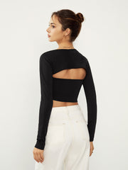 Shrug Handkerchief Two Piece Crop Shirt