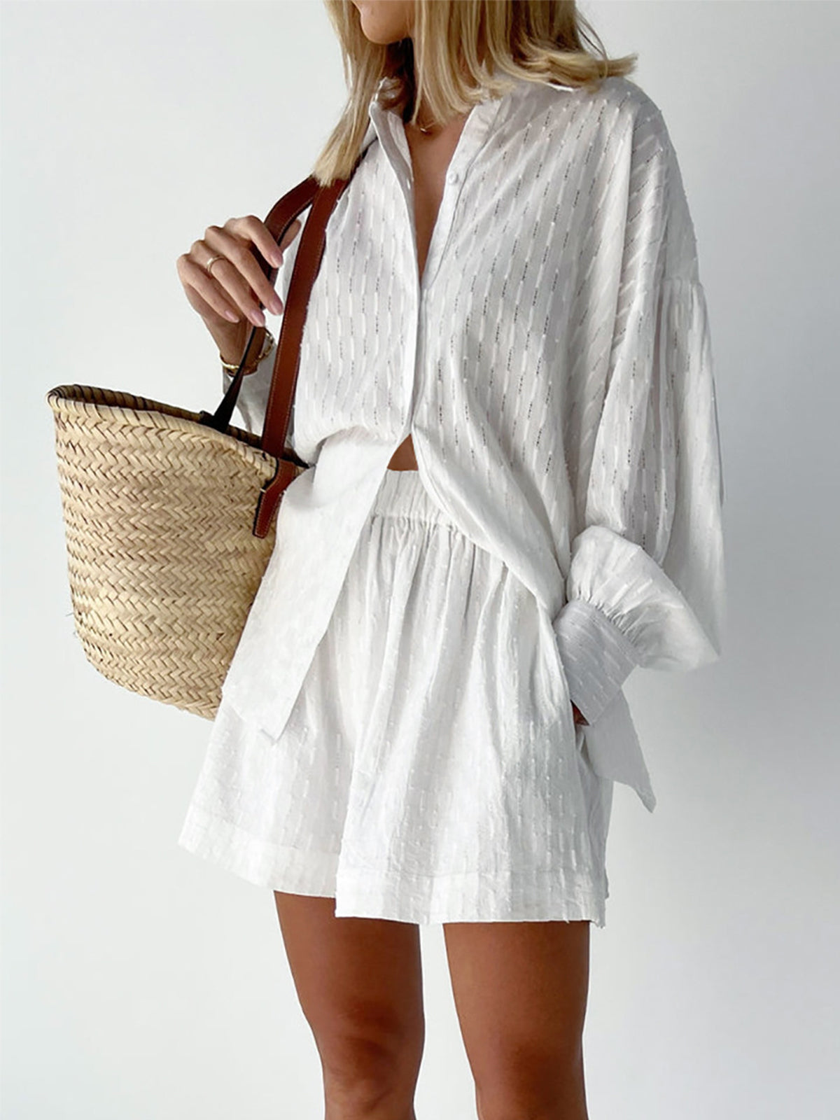 Utility Cover Up Two Piece Shorts Set