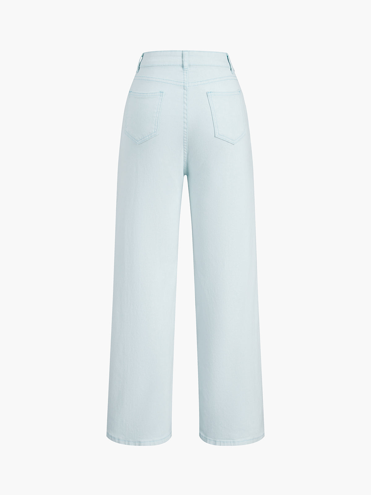 Light Blue Denim Straight Leg Jeans