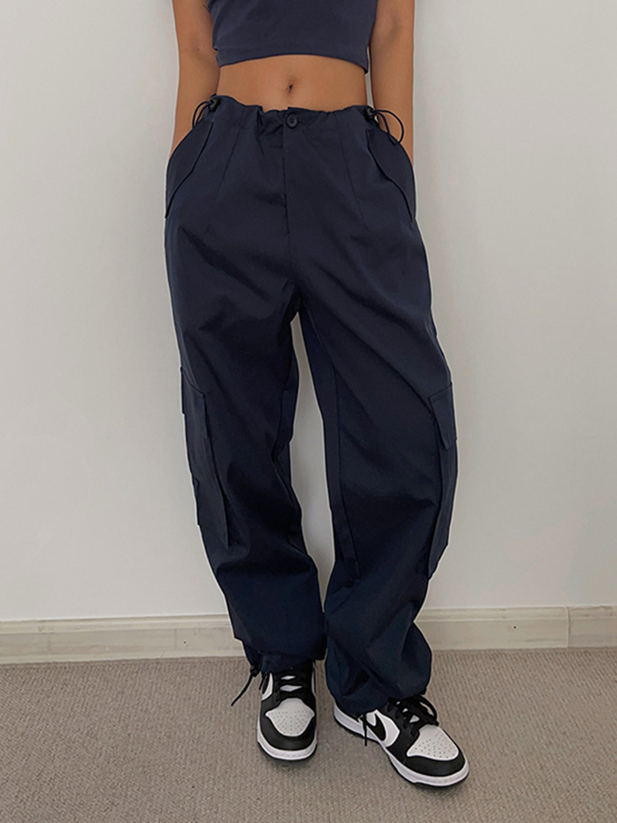 Boho Cargo Parachute Pants