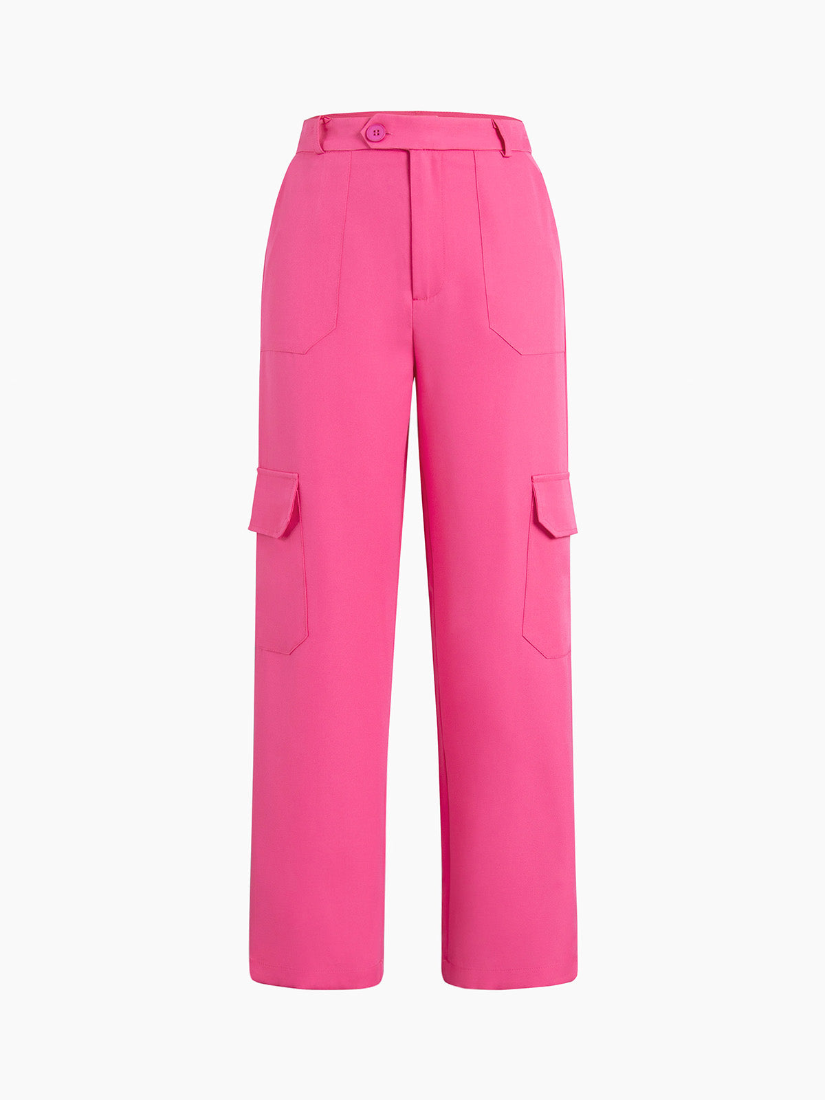 Buttoned Pockets Ankle Straight Leg Pants