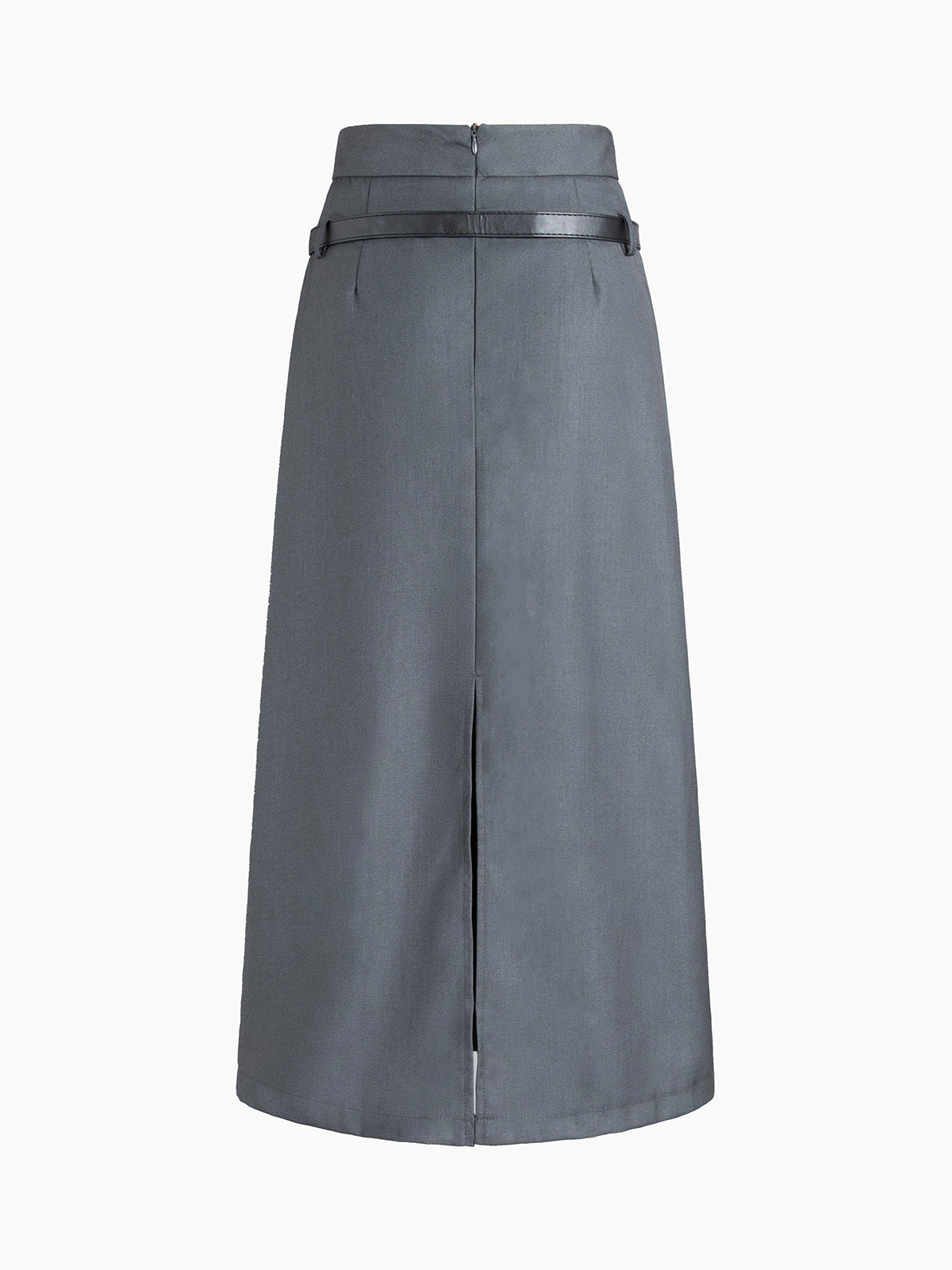 Belted Pleat Long Skirt