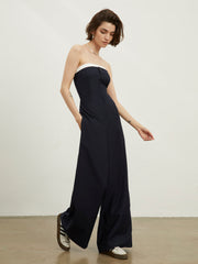 Contrast Trim Tube Jumpsuit