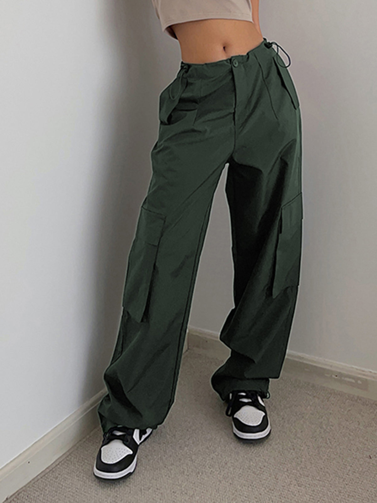 Boho Cargo Parachute Pants