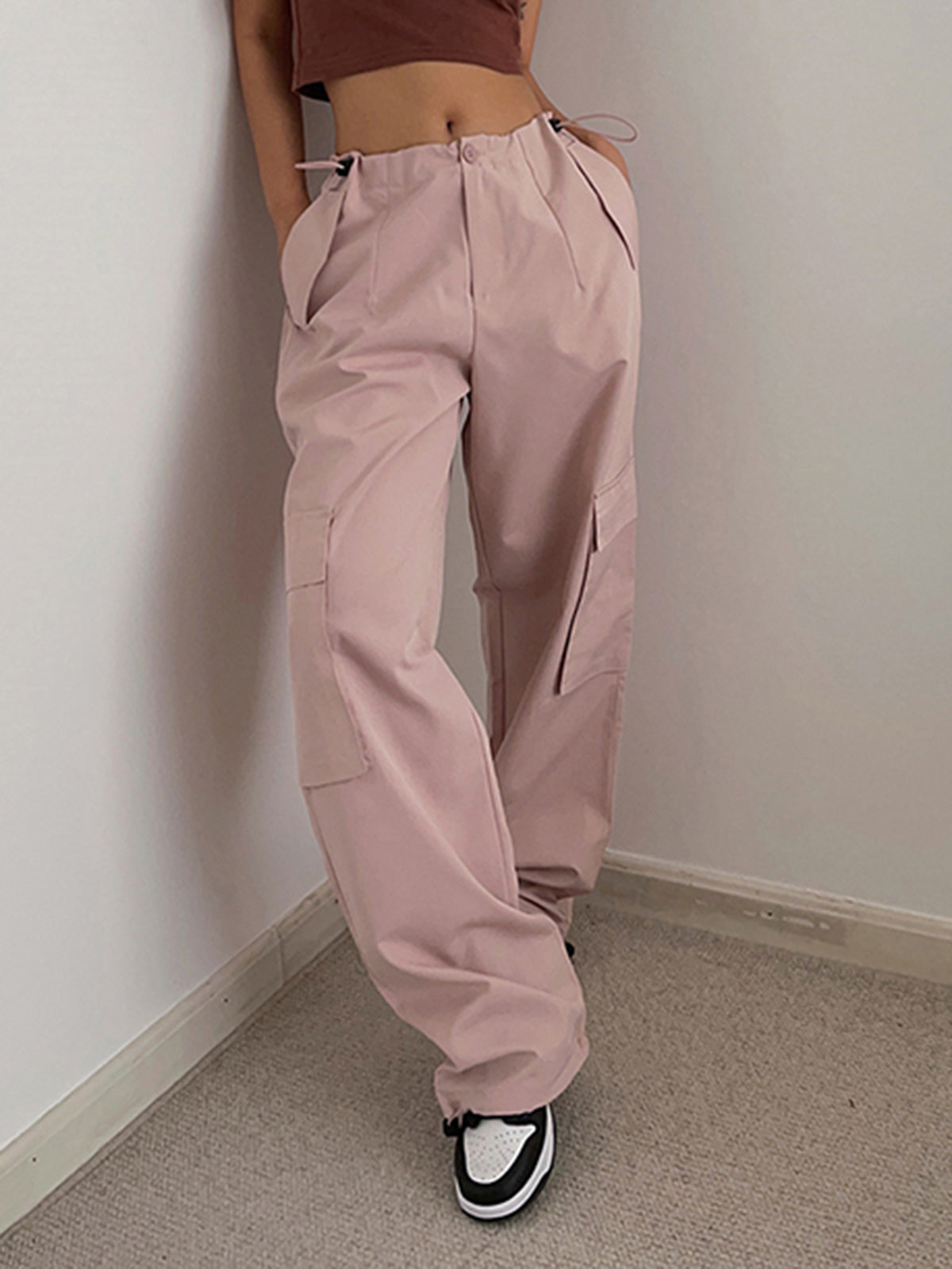 Boho Cargo Parachute Pants