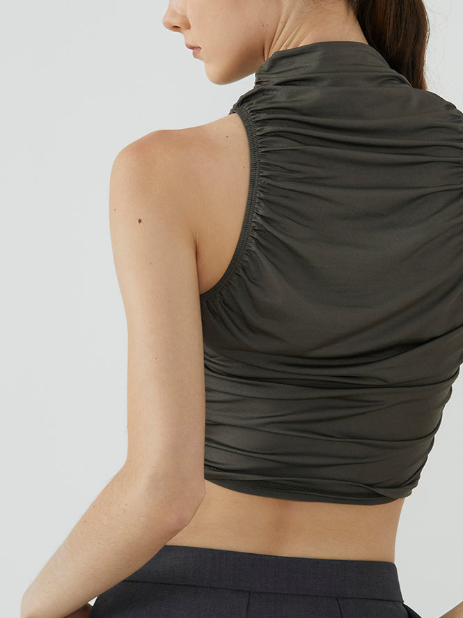 Ruched Crop Tank Top