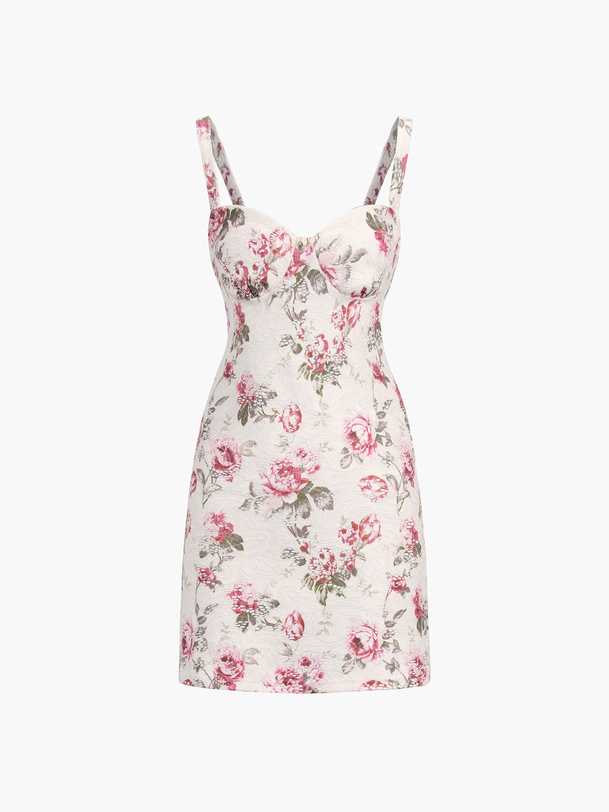 Peony Floral Zippered Short Dress