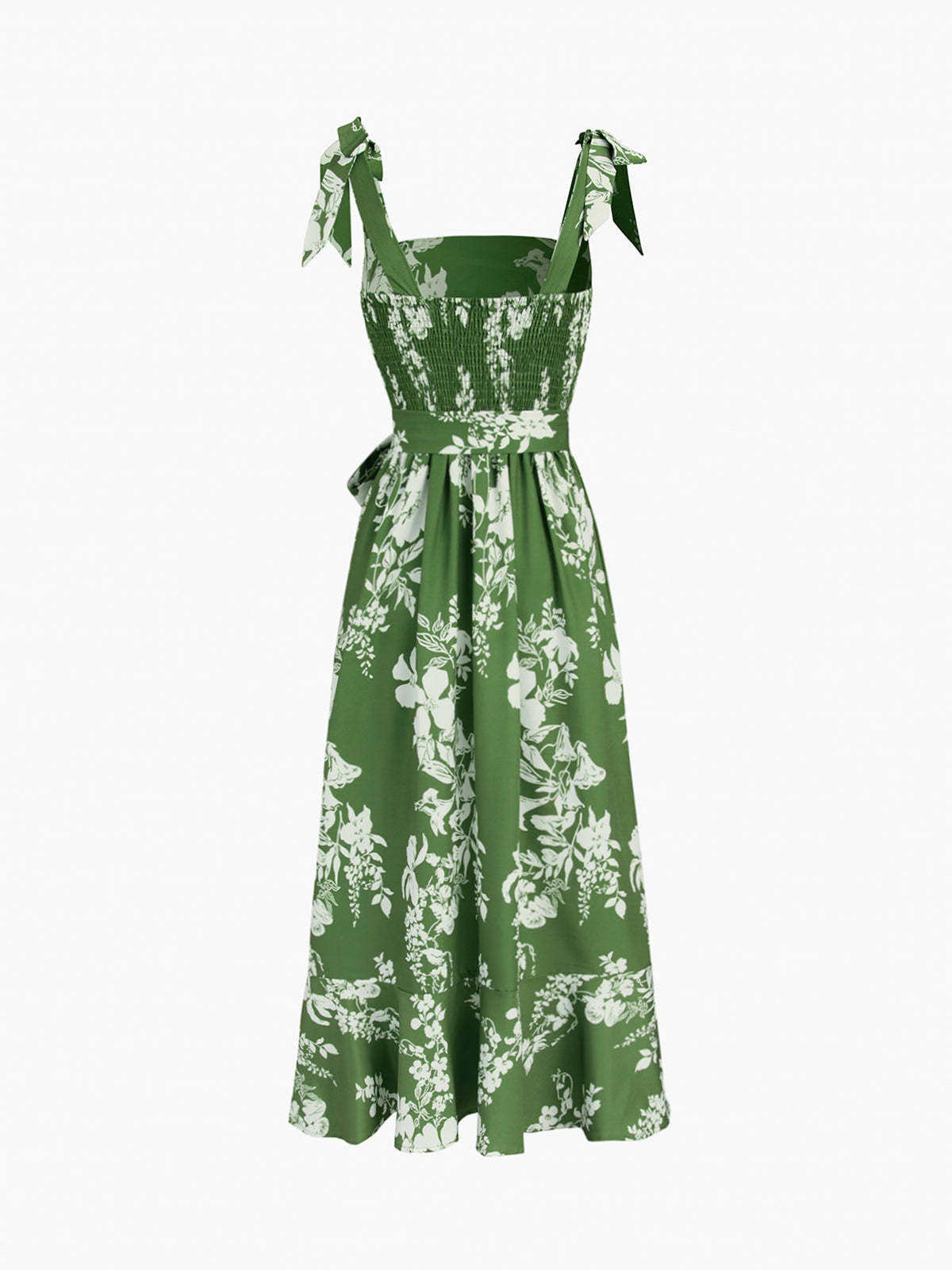 Tied Floral Long Dress