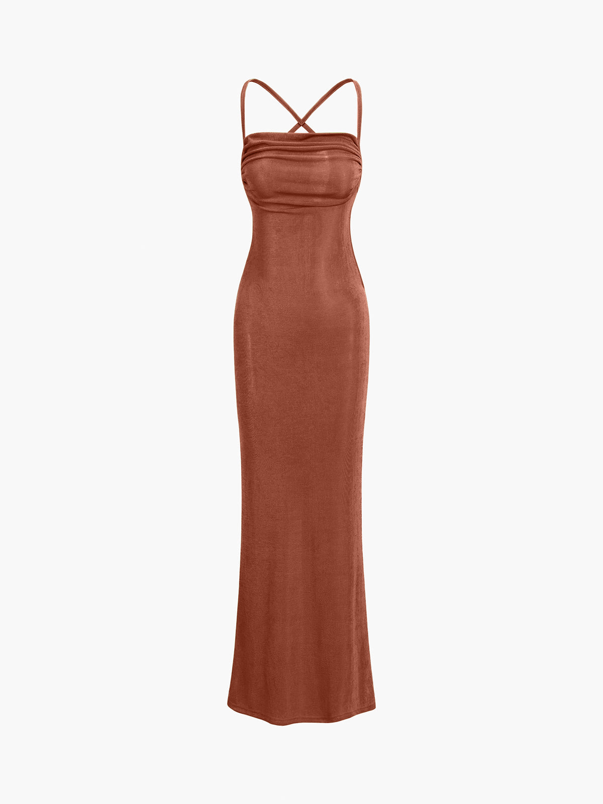 Tied Open Back Slip Long Dress