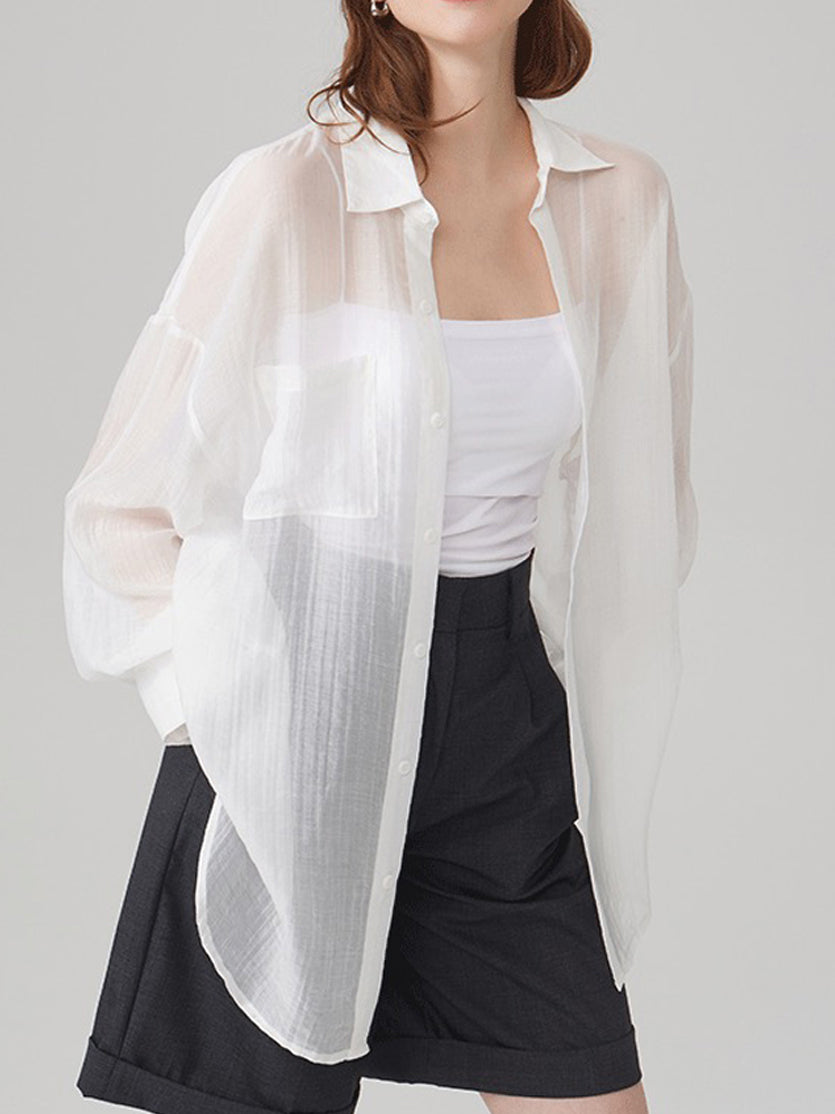 Oversized Sheer Shirt