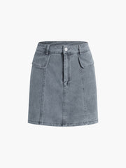 Classy Denim Skirt