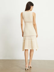 Aribella Crochet Eyelet Midi Dress