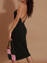 Jamen Open Back Midi Dress