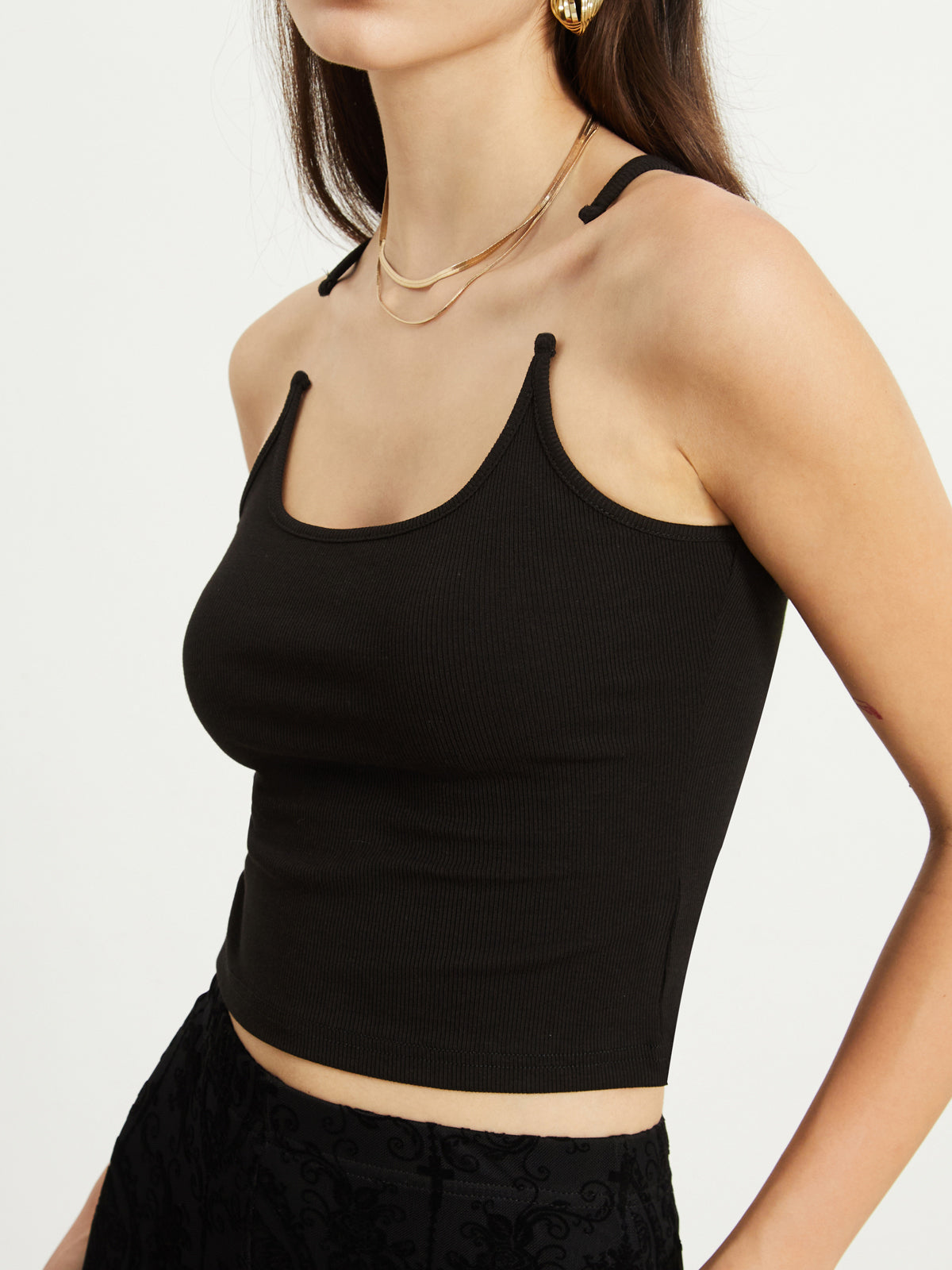 Transparent Strap Crop Tank Top