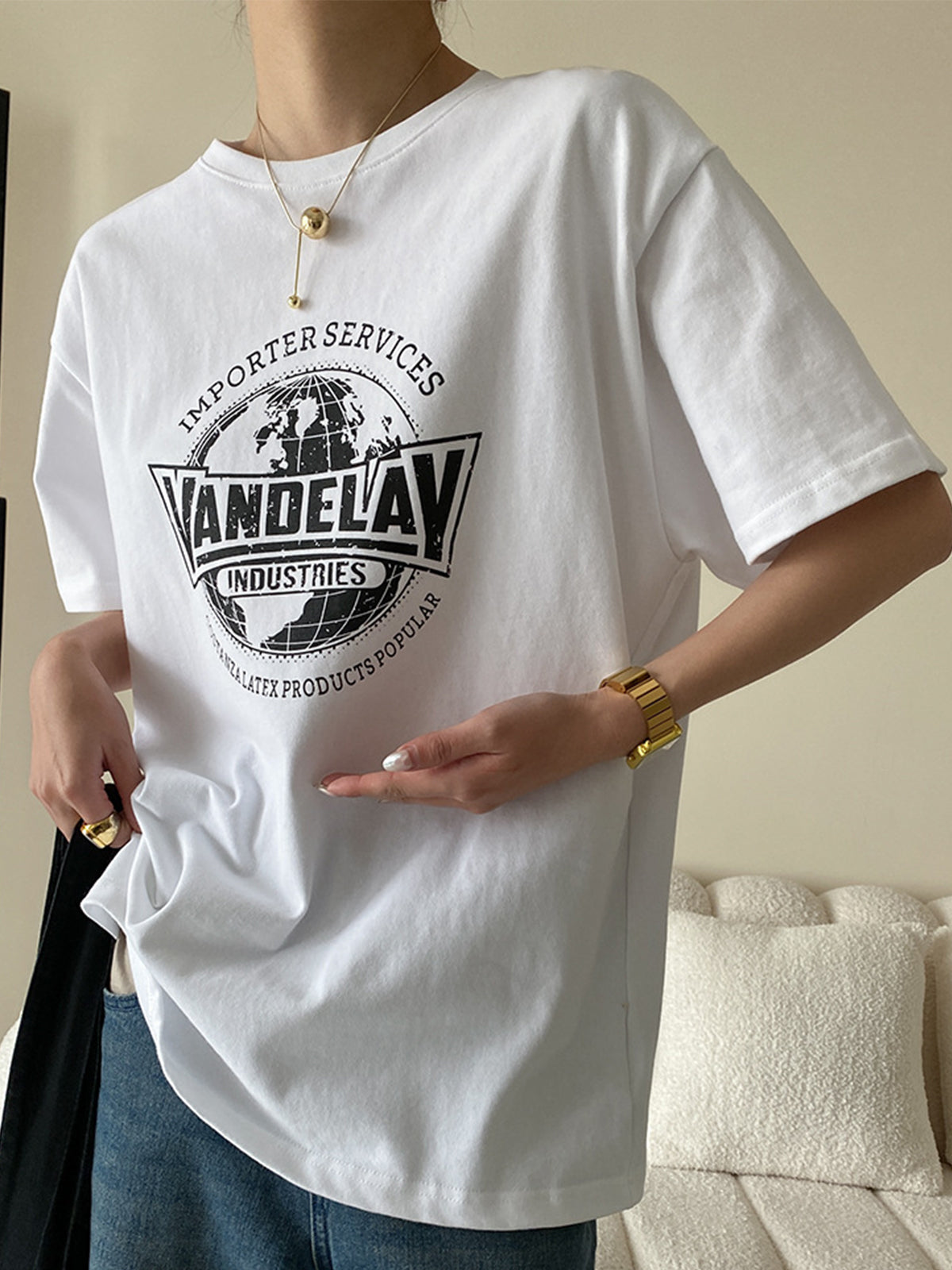 Vandelay Print Cotton T-Shirt