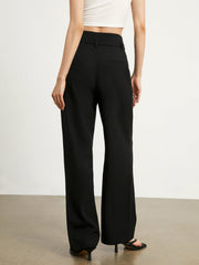 Belted Smart Wide Leg Pants