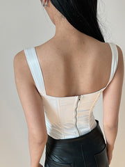 Satin Corset Tank Top