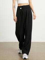 Belted Smart Wide Leg Pants