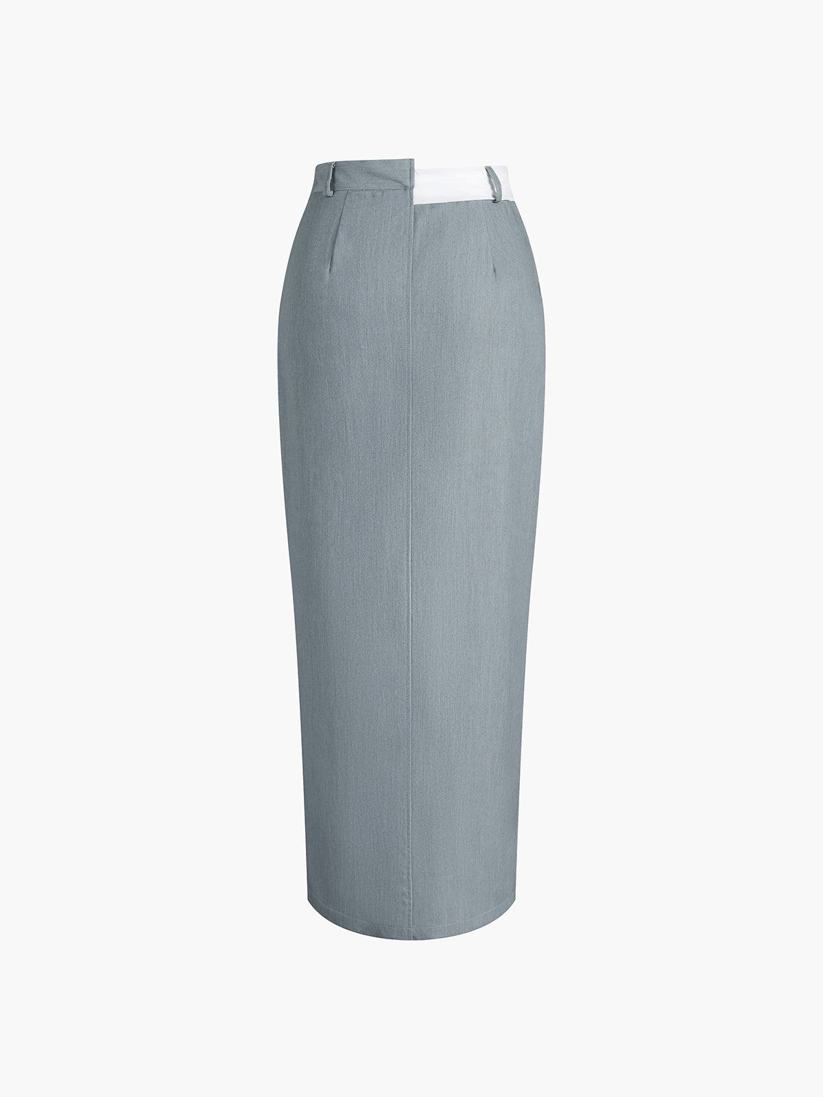 Asymmetrical Waistband Slit Maxi Skirt