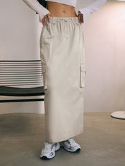 Cloud 9 Cotton Cargo Maxi Skirt