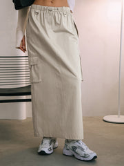 Cloud 9 Cotton Cargo Maxi Skirt