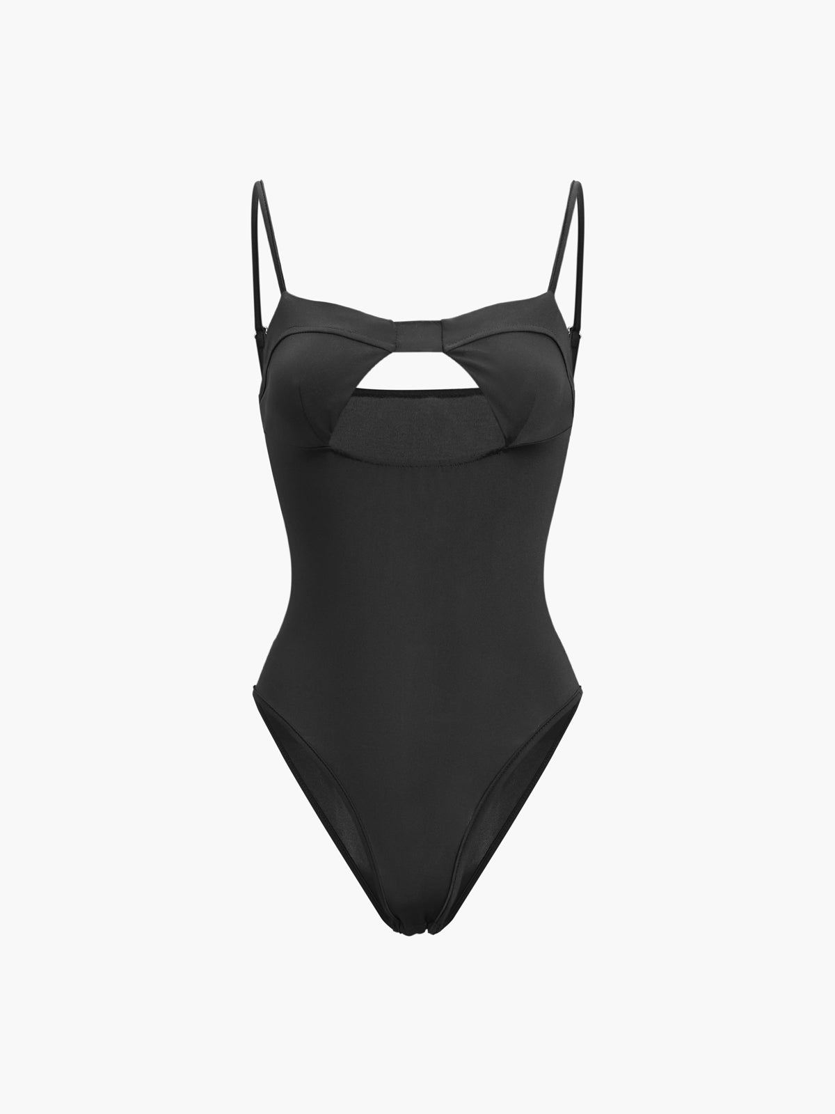 Solid Cutout Bodysuit