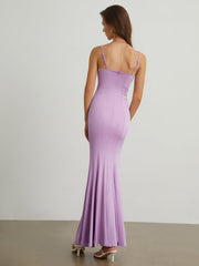 V-Neck Flowy Long Dress